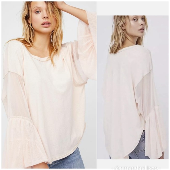 Free People Still Got it Tee in Blush Pink - Picture 8 of 13